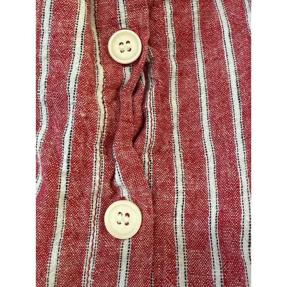 Max Studio Red Striped Button-Front Midi Skirt | Size L - Picture 4 of 4